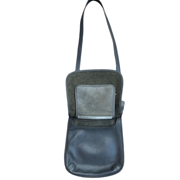 Vintage 90's Coach Legacy Crossbody Black Leather Flap Crossbody Messenger Purse - Picture 4 of 13